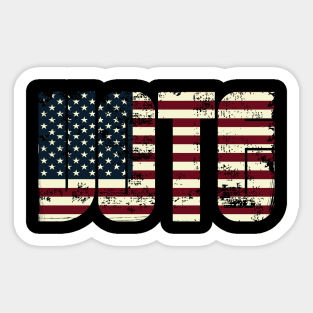 VOTE for Justice BLM USA Grunge Flag Text Sticker